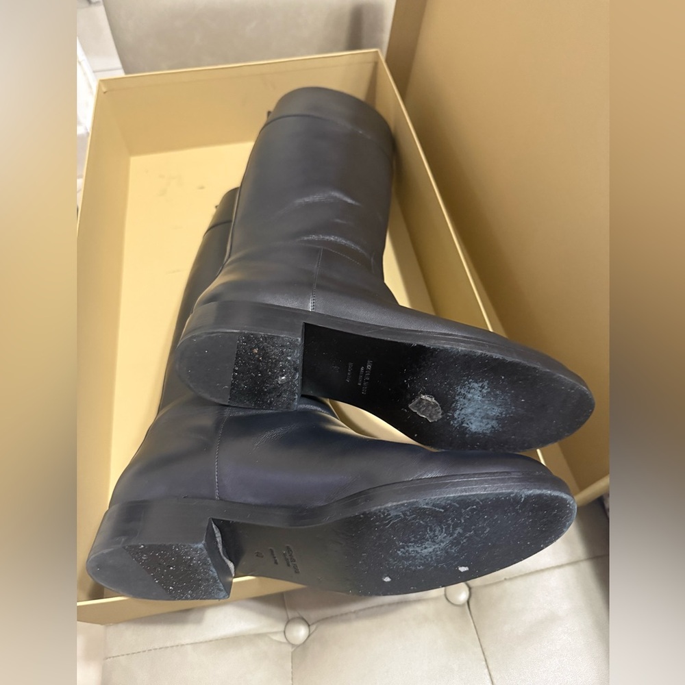 Michael Kors Black Leather Braden Runway Boots